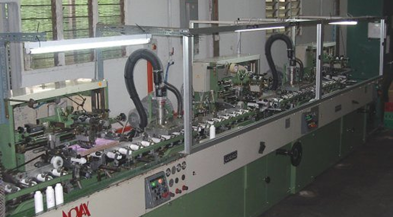 Automated silk-screen printing line